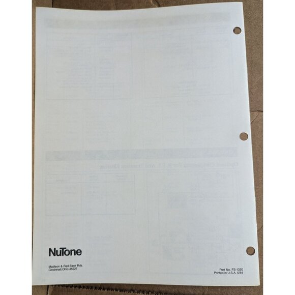 Nutone service manual model LA-52 musical chime - Picture 4 of 5
